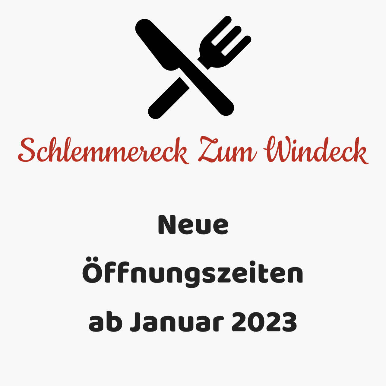 Änderung der Öffnungszeiten im 