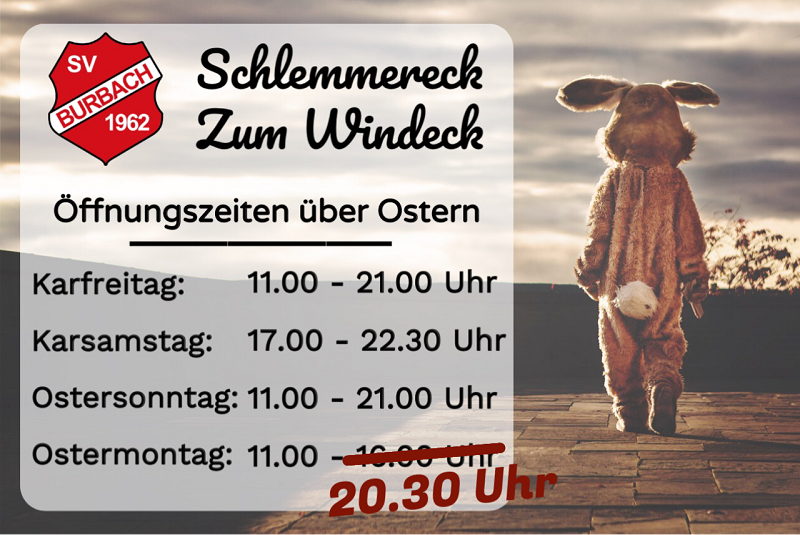 Schlemmereck Zum Windeck - Öffnungszeiten über Ostern 2023